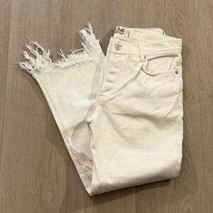 Free People We the Free Maggie Mid Rise Ripped Straight Leg Jeans Size 26 NWOT